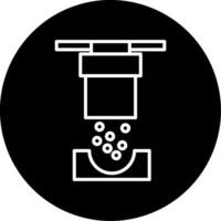 Nanoparticle Jetting Process Line Circle Inverted vector
