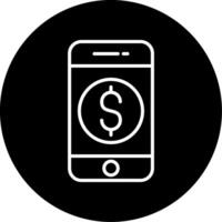 Online Payment Payment Method Line Circle Inverted vector