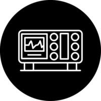Oscilloscope Waveform Display Line Circle Inverted vector