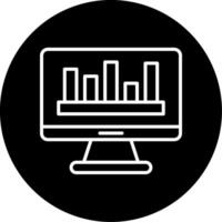 Bar Chart Report Line Circle Inverted vector