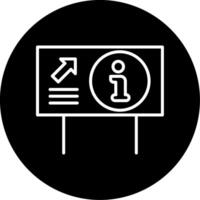 Information sign board Line Circle Inverted vector