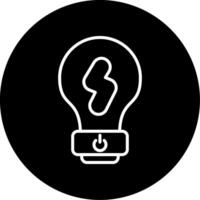 Smart Bulb Intelligent Lighting Solution Line Circle Inverted vector