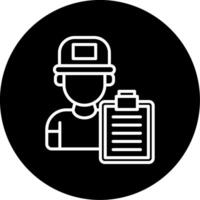 Inventory Product Stock Line Circle Inverted vector