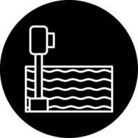 Water Level Liquid Depth Sensor Line Circle Inverted vector