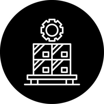 envío ajustes entrega configuración línea circulo invertido vector