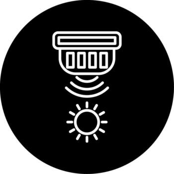 Light Sensor Ambient Light Detection Line Circle Inverted vector