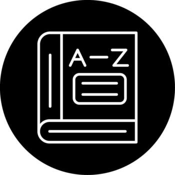 Dictionary Data Reference Line Circle Inverted vector