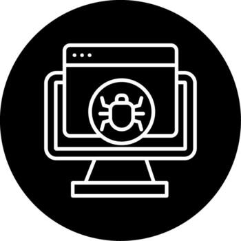 Software Bug Issue Line Circle Inverted vector