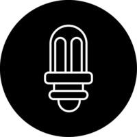 Neon Lamp Design Line Circle Inverted vector