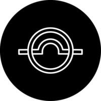 Filament Lamp Bulb Line Circle Inverted vector
