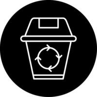 Recycling Waste Reuse Process Line Circle Inverted vector