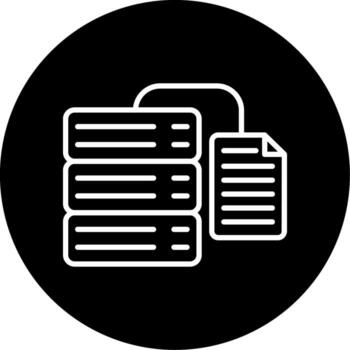 Database Management Tool Line Circle Inverted vector
