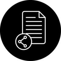 File Sharing System Line Circle Inverted vector