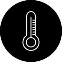 Thermometer Temperature Measuring Tool Line Circle Inverted vector