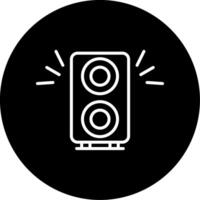 Loudspeaker Sound System Line Circle Inverted vector