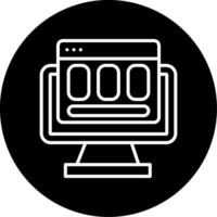 Web Page Development Line Circle Inverted vector