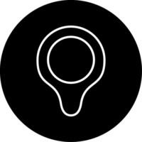 Location Pin Map Marker Line Circle Inverted vector
