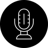 Microphone Audio Tool Line Circle Inverted vector