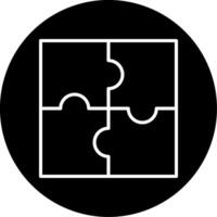 Puzzle Problem Solving Line Circle Inverted vector