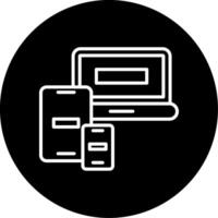 Responsive Web Design Line Circle Inverted vector