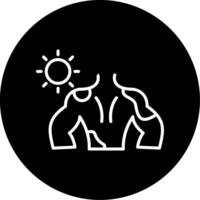 Body Burn Injury Line Circle Inverted vector