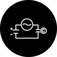 Capacitor Power Storage Line Circle Inverted vector