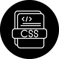 CSS File Style Line Circle Inverted vector