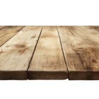 A blank wooden tabletop perfect for product display in a minimalist setting, a blank empty wooden table top for product placement isolated on transparent backgroud png