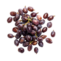 Grape seeds isolated on a clean transparent background showcasing their natural texture and dark coloration, grape seed isolated on transparent background png