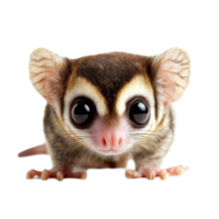 A curious sugar glider exploring a bright transparent background during daylight hours, Sugar Glider on transparent background png