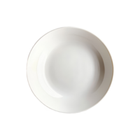 A minimalist top view of a transparent plate on a stark transparent background highlighting the simplicity of tableware design, top view of transparent plate on transparent background png