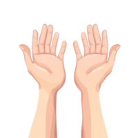 Open hands gently presenting something, emphasizing the gesture of offering or sharing between individuals, flat human open hands holding or presenting something isolated on transparent background png