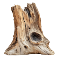 Dry, weathered tree wood isolated on a transparent background showcasing natural textures and rustic charm, Dry wood isolated on transparent background. Tree wood transparent background png