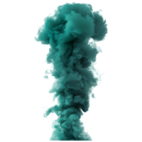 Dark green toxic smoke rises dramatically against a transparent background, creating an intense visual effect in a striking display of color, dark green toxic smoke isolated on transparent background png