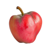 Fresh and vibrant rose apple displayed against a clean transparent background for enhanced visual appeal, rose apple on transparent background png