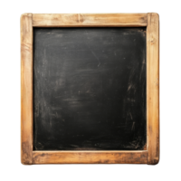 A blank blackboard with a wooden frame ready for creative ideas and lessons in any classroom, Blank Blackboard with Wooden Frame On transparent background png