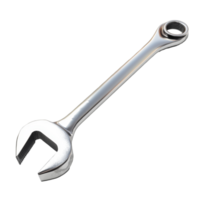 A shiny spanner tool isolated on a plain background, perfect for mechanical repairs and construction tasks, Spanner tool isolated png