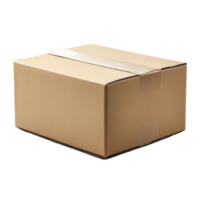 A simple corrugated box on a transparent background, showcasing its versatile design suitable for storage or shipping needs, Corrugated Box on transparent background png