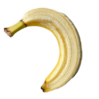 Fresh banana slice on a transparent background showcasing its vibrant yellow color and fresh texture, banana slice on transparent background png