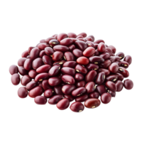 A heap of adzuki beans isolated against a transparent background showcasing their natural color and texture, red beans adzuki isolated on transparent background png