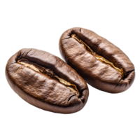 Highquality coffee beans isolated against a transparent background showcasing their rich color and unique texture, Spilled coffee beans isolated png