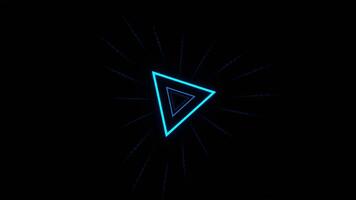 Blue and Pink Strobe Light in Triangular Futuristic Tunnel Background VJ Loop in 4K video