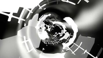 White Moving Along Abstract Neon Portal Background VJ Loop in 4K video
