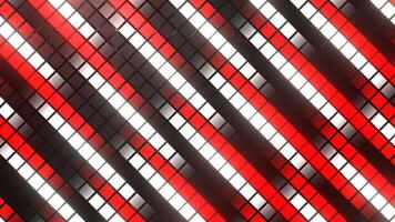 Red and White Glowing Pixels Movement Background VJ Loop in 4K video