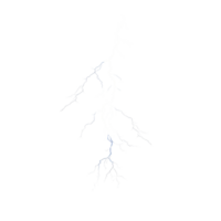 Stunning realistic lightning bolt overlay creating dynamic atmosphere against a stark transparent background, Electrifying Realistic Lightning Bolt Overlay on transparent background png