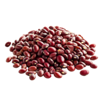 A pile of adzuki beans on a transparent background highlighting the rich color and texture of these nutritious legumes, red beans adzuki isolated on transparent background png