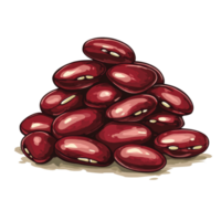 Stacked adzuki beans isolated on a neutral background showcasing their vibrant color and unique shape, Stacked adzuki beans isolated Stock Illustration png