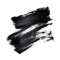 Isolated brush stroke in black paint on a transparent background featuring texture and movement for artistic expression, Brush stroke isolated on transparent backgroundfile png