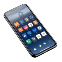 Smart home automation app interface displayed on a smartphone, showcasing various control features and settings, file no background Smart home automation app on smartphone png