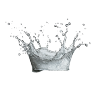 Water splash isolated against a light background creating dynamic motion at high speed during a liquid drop, Water splash isolated png